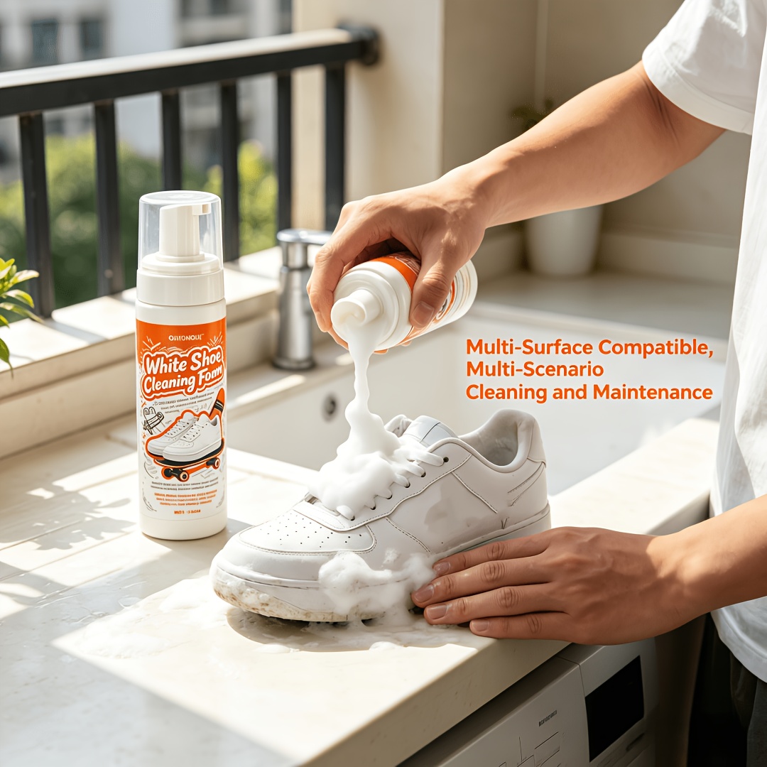 The Sneaker Care - 휴대용 무세척 화이트 슈즈 클리너 폼,
