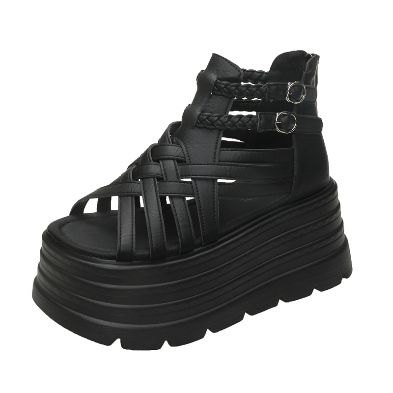 Leather Sneaker Care Kit - 8CM 디자이너 여성 여름 가죽 샌들