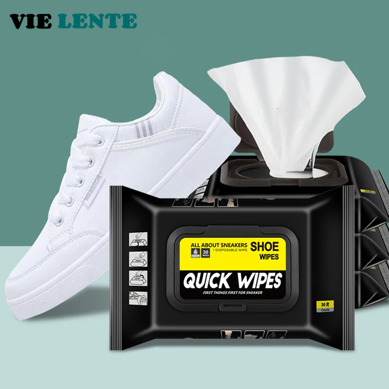 The Sneaker Care - 12Pcs/30Pcs 일회용 신발 깨끗한 물티슈 휴대용