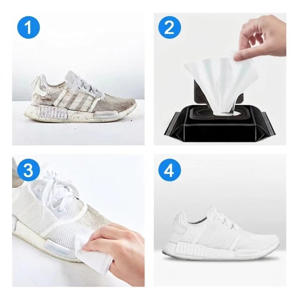 일회용 운동화 세척 티슈 12개입 또는 30개입, 흰  - The Sneaker Care 리뷰 및 가격